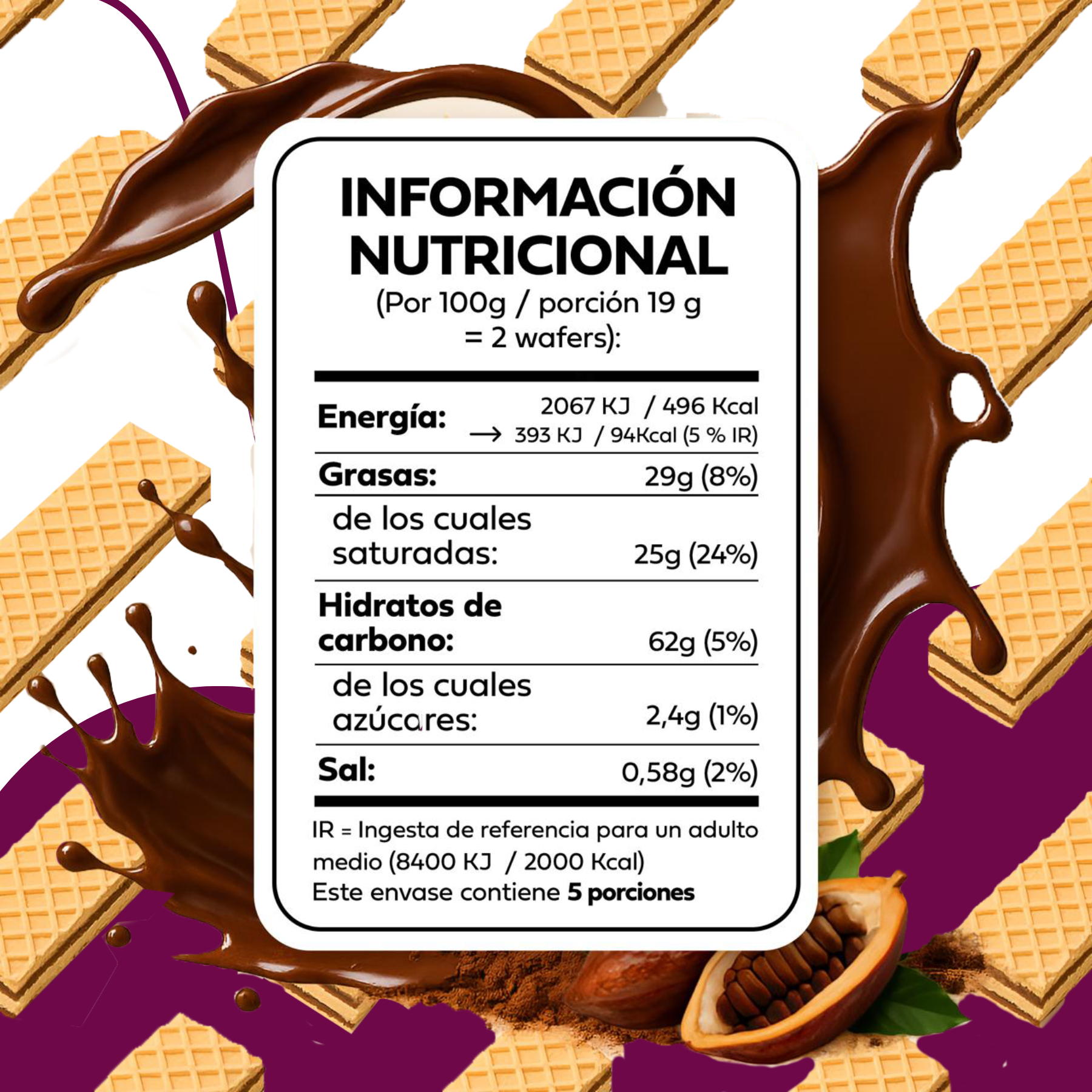 Happy Lea Life Wafers Cacao