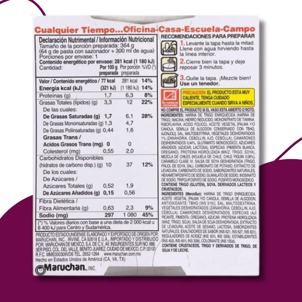 Maruchan Camarón y Chile Piquín