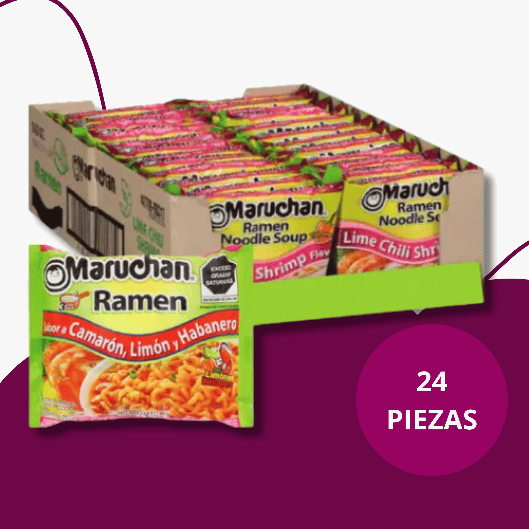 Maruchan Ramen Camarón, Limón y Habanero